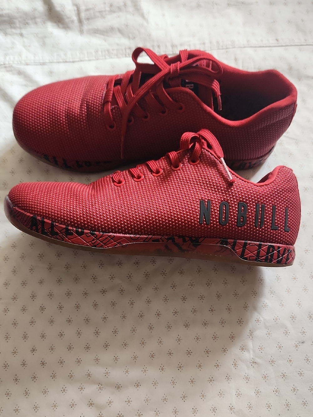 NOBULL All Love Red Athletic Trainier Shoe Mens 9.5 Womens 11